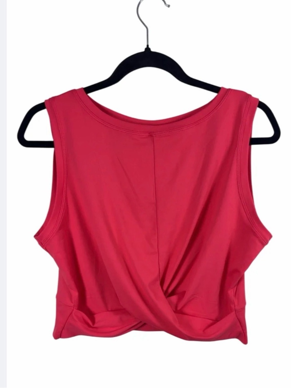 Kyodan Pink Twist-Front Cropped Tank Top Size Large